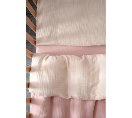 veres 153.7.01 lenjerie de pat "muslin pink-beige" (3 buc.)