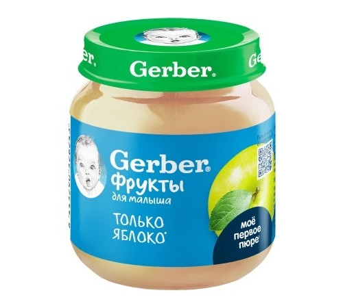  gerber piure din măr (4 luni+) 80 gr.