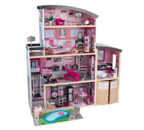 kidkraft 65826 casă pentru păpuși sparkle mansion dollhouse