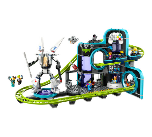 lego city 60421 Конструктор "Парк американских горок, Мир роботов" (986 дет.)