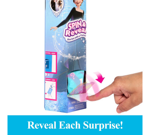 disney princess hxd27 setul de joc "spin reveal: frozen anna"