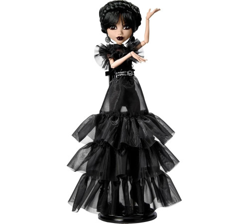  monster high wednesday hxj03 păpușă de colecție "wednesday addams" într-o rochie gotică