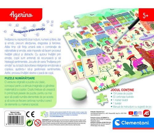 as kids 1024-50363 puzzle numaratoare agerino (ro)