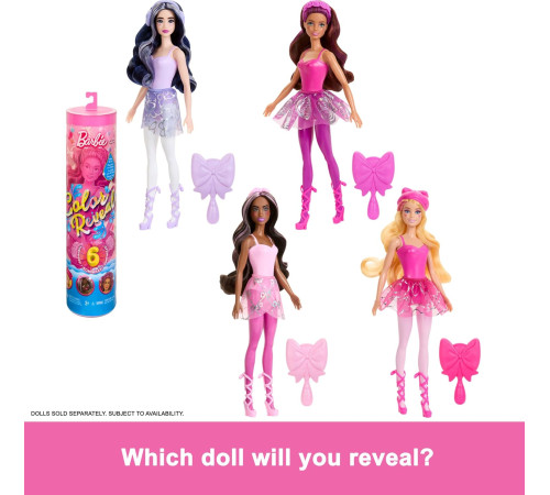 barbie hrk17 păpușă surpriză "color reveal: balerină"