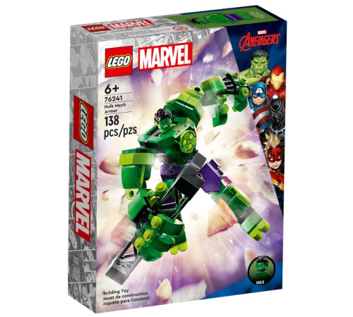  lego marvel 76241 constructor "armura lui hulk" (138 el.)