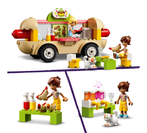 lego friends 42633 Конструктор "Грузовик с хот-догами" (100 дет.)