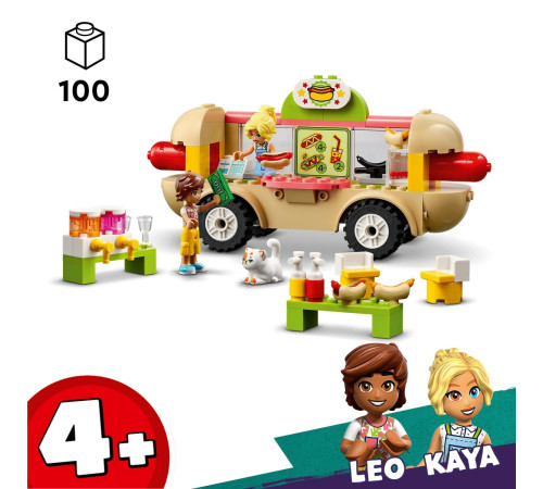 lego friends 42633 Конструктор "Грузовик с хот-догами" (100 дет.)