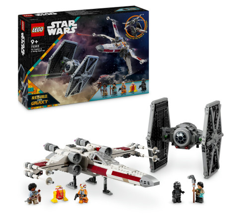 lego star wars 75393 constructor "hibrid tie fighter si x-wing" (1063 el.)