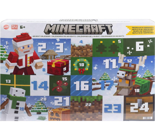 mattel hxm86 calendarul advent "minecraft"