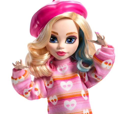 monster high wednesday hxj05 Коллекционная кукла "Энид Синклер" в розовом 