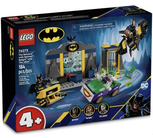 lego super heroes 76272 Конструктор "Пещера с Бэтменом, Бэтгёрл и Джокером" (184 дет.)