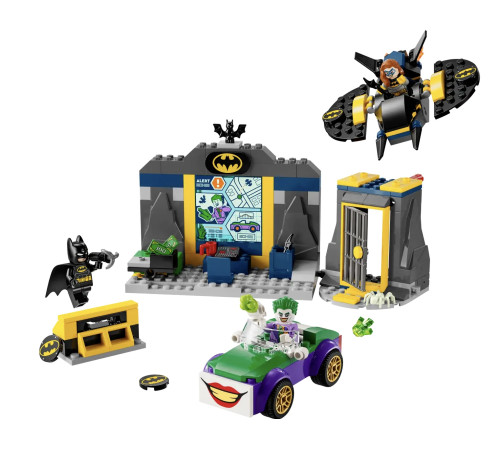 lego super heroes 76272 constructor "peștera cu batman, batgirl și joker" (184 el.)