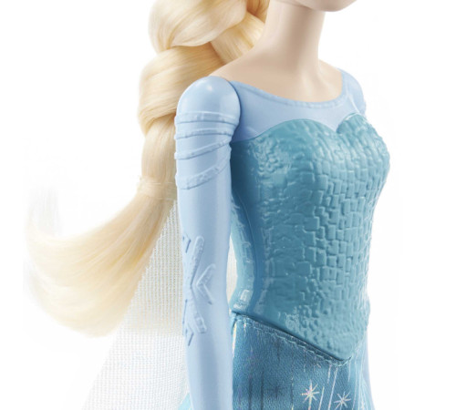 disney princess hlw47 papusa elsa intr-o rochie cu trena "frozen"