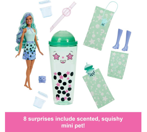 barbie htj21 păpușă "pop reveal: bubble-ti ceai verde"