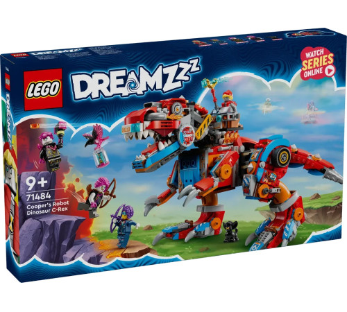  lego dreamzzz 71484 constructor "dinozaurul robot c-rex al lui coope" (917 el.)