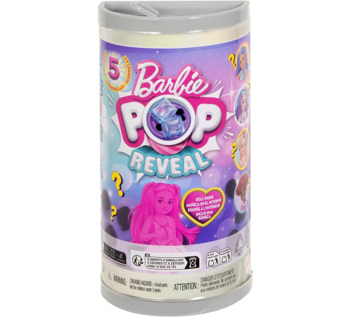 barbie hrk63 păpușă surpriza "pop reveal" chelsea  bubble tee mix"