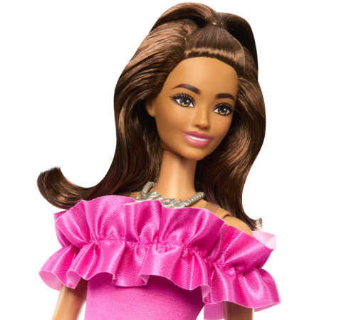 barbie hrh15 Кукла "Модница"  розовом платье мини