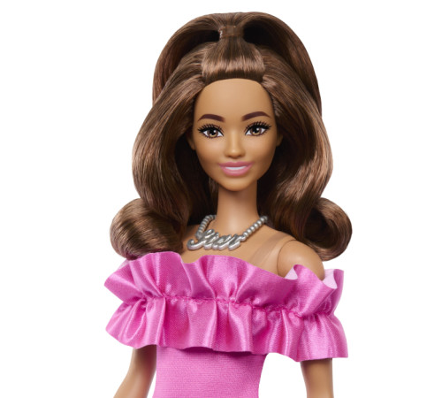 barbie hrh15 Кукла "Модница"  розовом платье мини