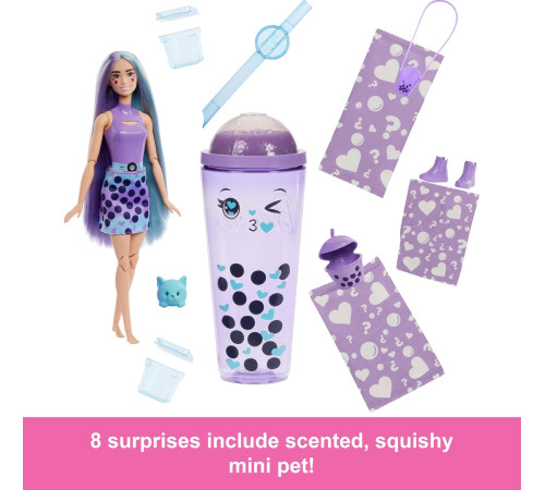 barbie htj19 păpușă "pop reveal: bubble-ti bile de taro"