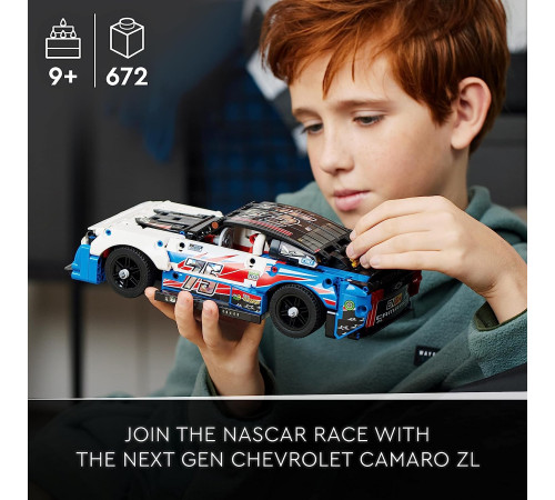 lego technic 42153 constructor "nascar next gen chevrolet camamro zl1" (672 el.)