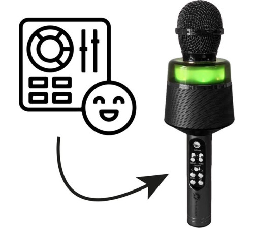 n-gear Портативный беспроводной bluetooth-микрофон для караоке "star mic" starmic100grey графитовый 