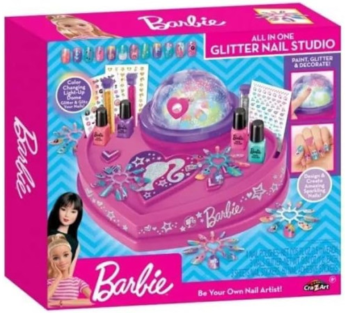  cra-z-art 34052int Набор для маникюра barbie "glitter & shine nail studio"