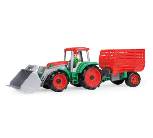 lena 04428 jucărie "tractor cu remorcă" (55 cm.)