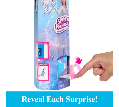 disney princess htg25  setul de joc "spin reveal: elsa, frozen"