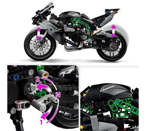 lego technic  42170 Конструктор "Мотоцикл kawasaki ninja" (643 дет.)