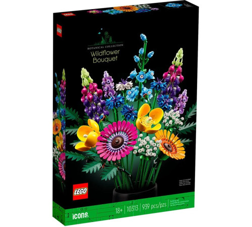  lego icons 10313 constructor "buchet de flori sălbatice”" (939 el.)