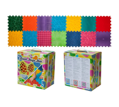 ortek 10174 covoraș ortopedic pentru masaj puzzle "mega mix" (14 el.)