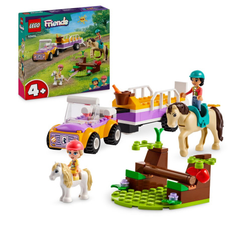 lego friends 42634 constructor "remorca cu cal si ponei" (105 el.)