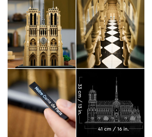 lego architecture 21061 constructor "notre-dame de paris" (4383 el.)