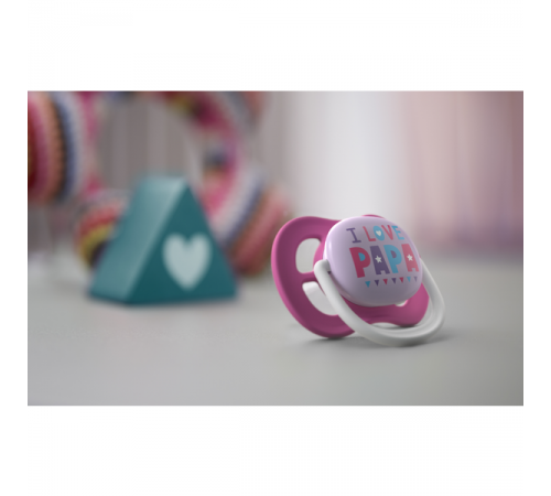 avent scf080/10 suzera din silicon ultra air "i love" (6-18 m.) 2 buc. in sort.