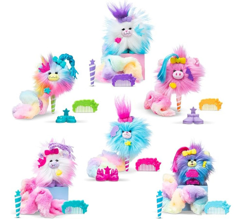 basic fun 27300 jucărie moale cu accesorii "cotton candy cuties" (in sort)