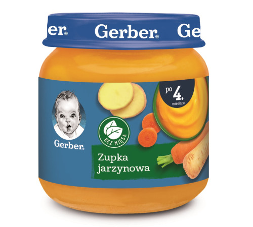 gerber piure de supă de legume (4 luni+) 125 gr.