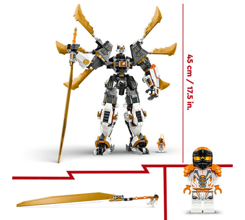 lego ninjago 71821 constructor "robotul-dragon de titan al lui cole" (1055 el.)