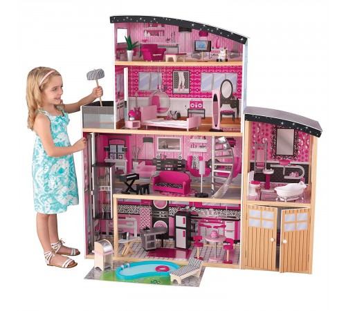 kidkraft 65826 casă pentru păpuși sparkle mansion dollhouse