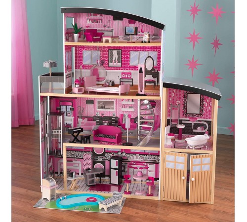 kidkraft 65826 casă pentru păpuși sparkle mansion dollhouse