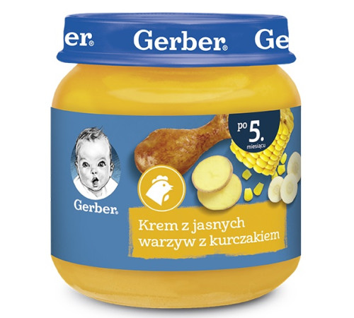  gerber piure de legume cu pui (5 luni+) 125 gr.