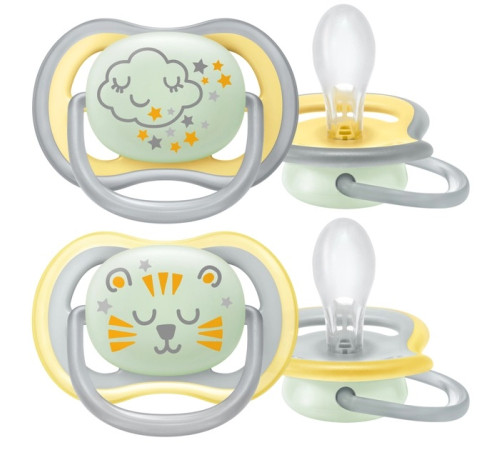 avent scf376/01 suzera din silicon ultra air (18 m+) 2 buc.