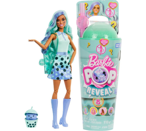 barbie htj21 păpușă "pop reveal: bubble-ti ceai verde"