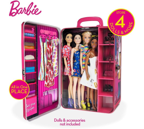 barbie bbds6 Портативный кейс для хранения кукол Барби и их аксессуаров