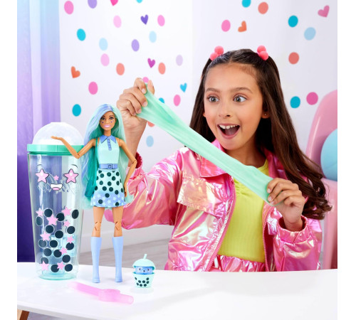 barbie htj21 păpușă "pop reveal: bubble-ti ceai verde"