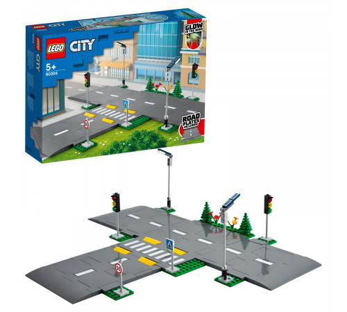 lego city 60304 constructor "plăci rutiere" (112 el.)