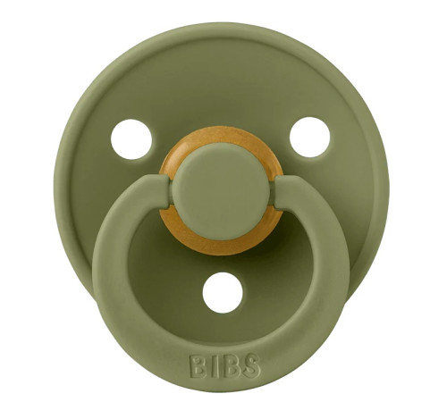 bibs Пустышка круглая латексная color s olive (0-6 м.)