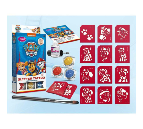 tytoo kkctp2310027 set tatuaje temporare cu sclipici "paw patrol"