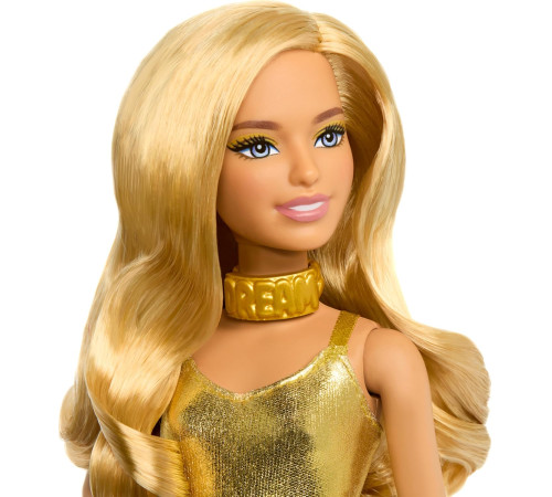 barbie hrh19 Кукла "Модница" в золотистом комбинезоне