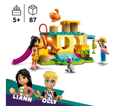 lego friends 42612 constructor "aventuri pe terenul de joaca pentru pisici" (87 el.)