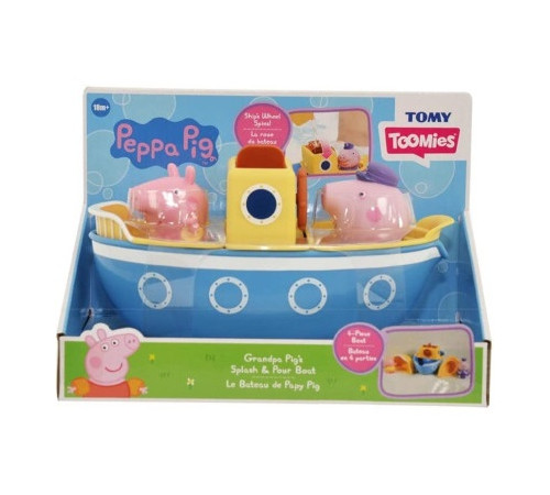 tomy e73414 jucărie de baie "barca lui peppa pig"